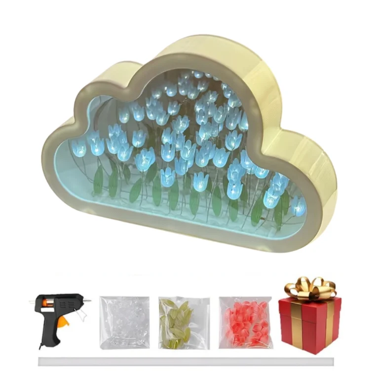Lámpara de Tulipanes en Nube con Luz LED USB Decorativa