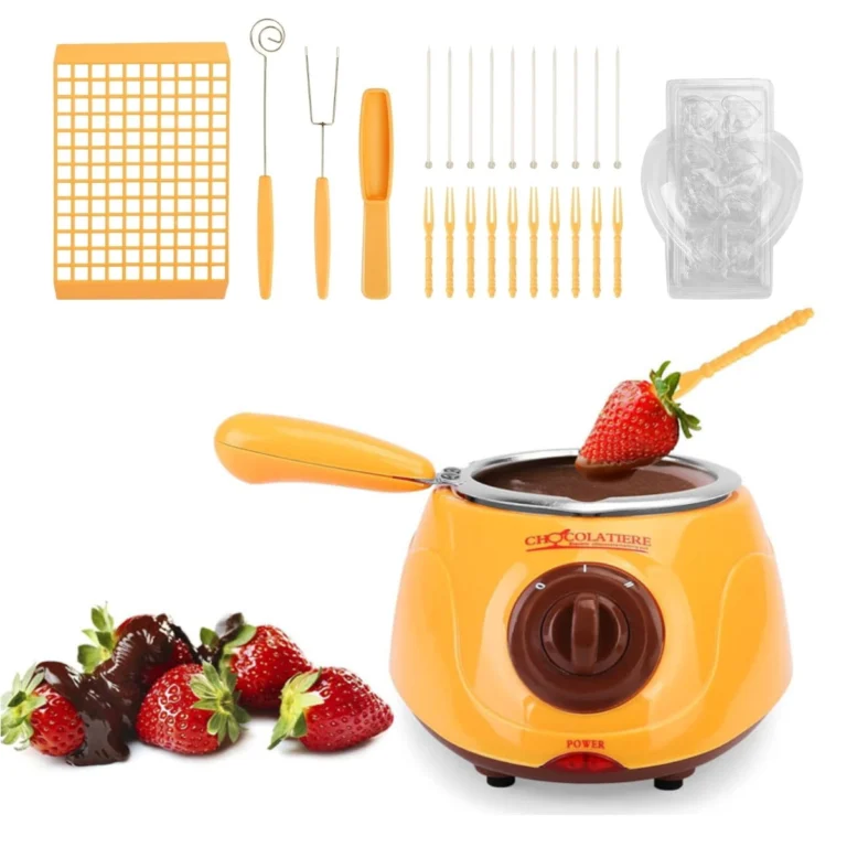 Olla Chocolatera Eléctrica con Accesorios y Moldes para Derretir Chocolate